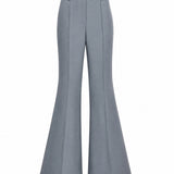 Pantaloni a zampa strutturati Valiant in grigio 