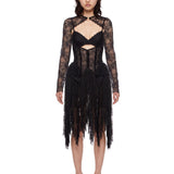 Abito mini in piazzo Valiant Lingerie in nero 