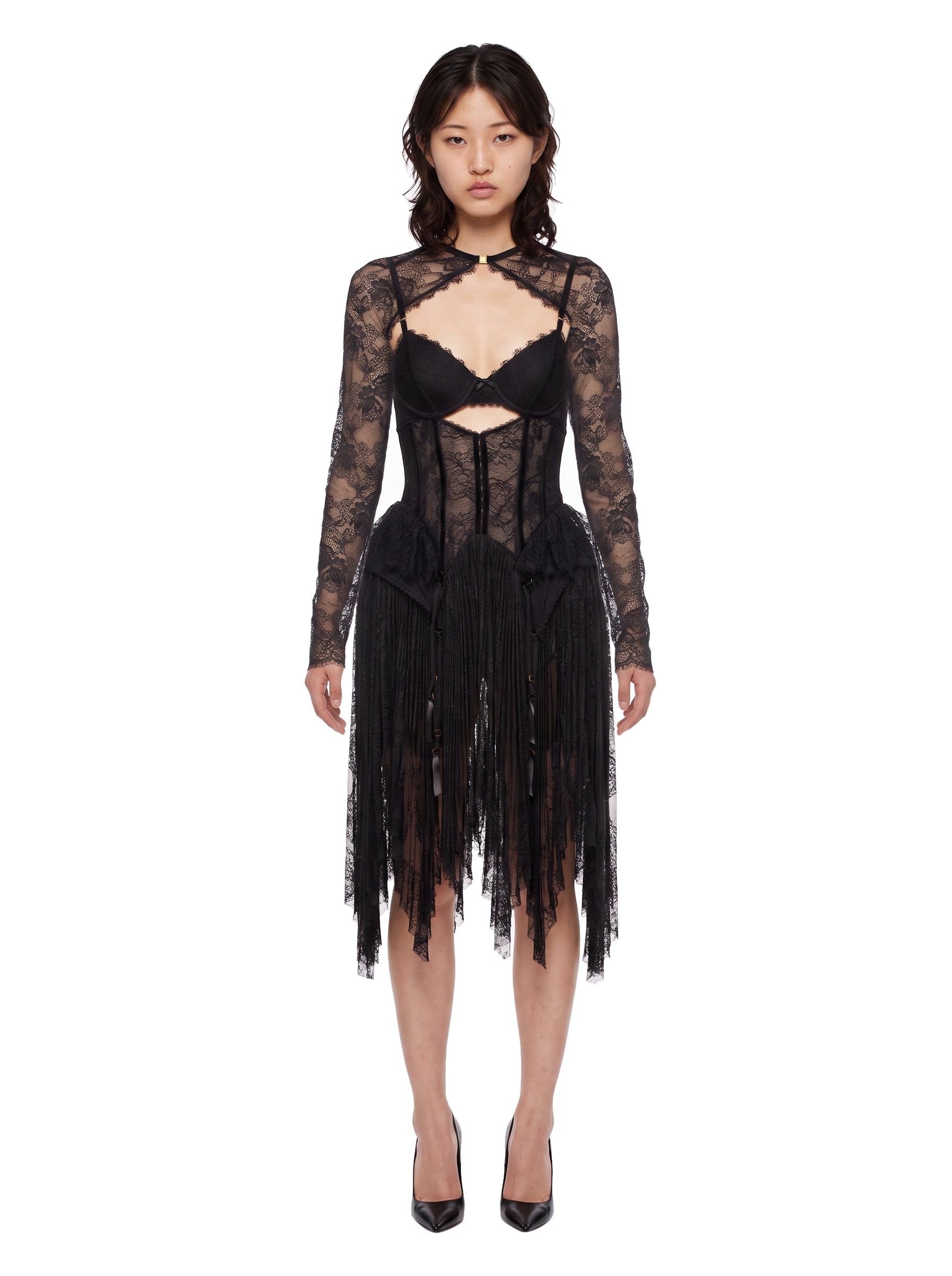 Abito mini in piazzo Valiant Lingerie in nero 