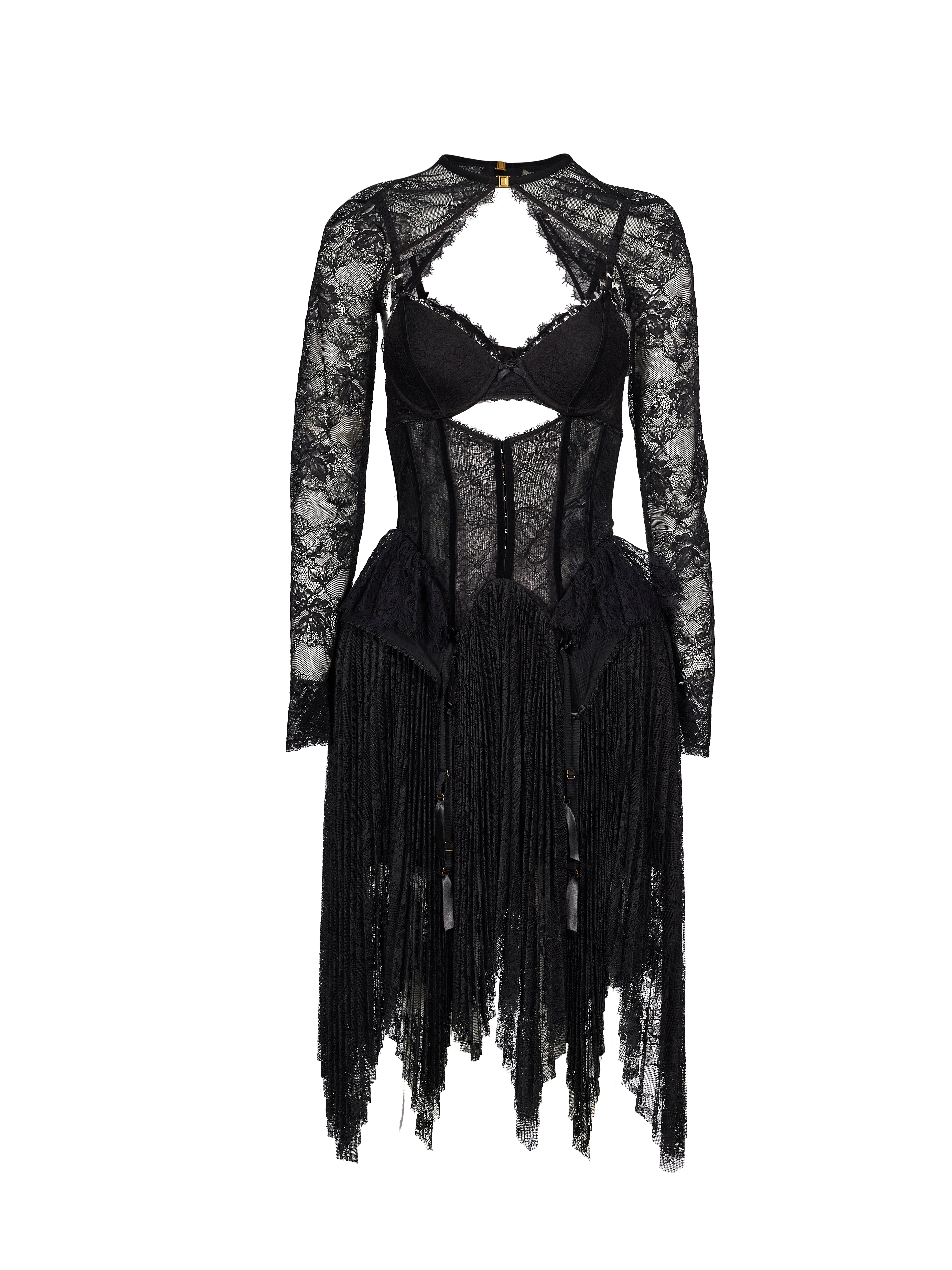 Abito mini in piazzo Valiant Lingerie in nero 