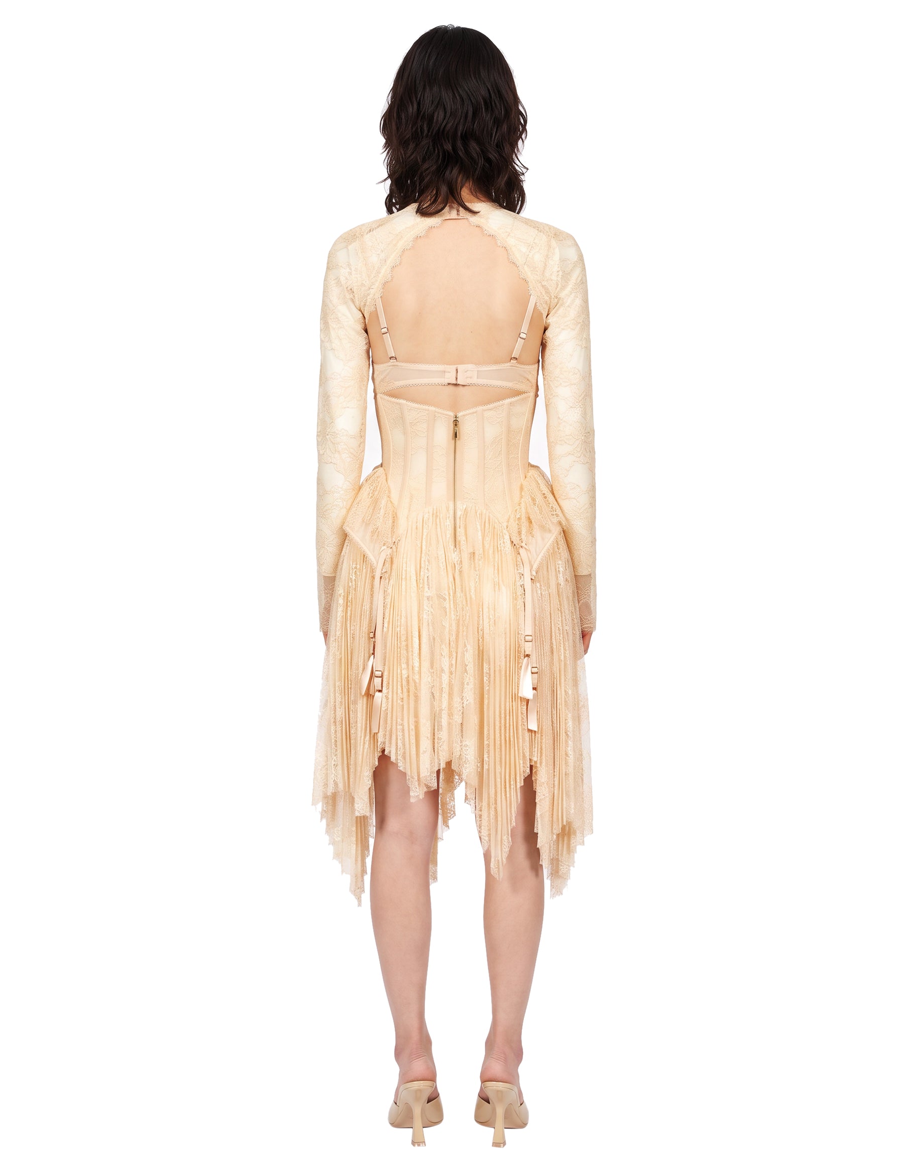 Abito mini in piazzo Valiant Lingerie in beige 