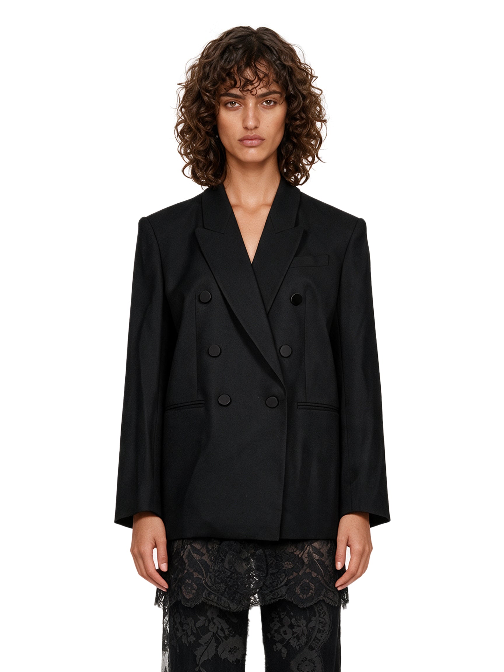 Blazer doppiopetto Valiant in nero 