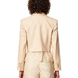 Blazer cropped doppiopetto Valiant in avorio 