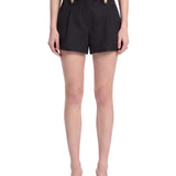 Shorts con bottoni valiant in nero 