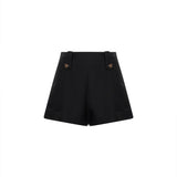 Shorts con bottoni valiant in nero 