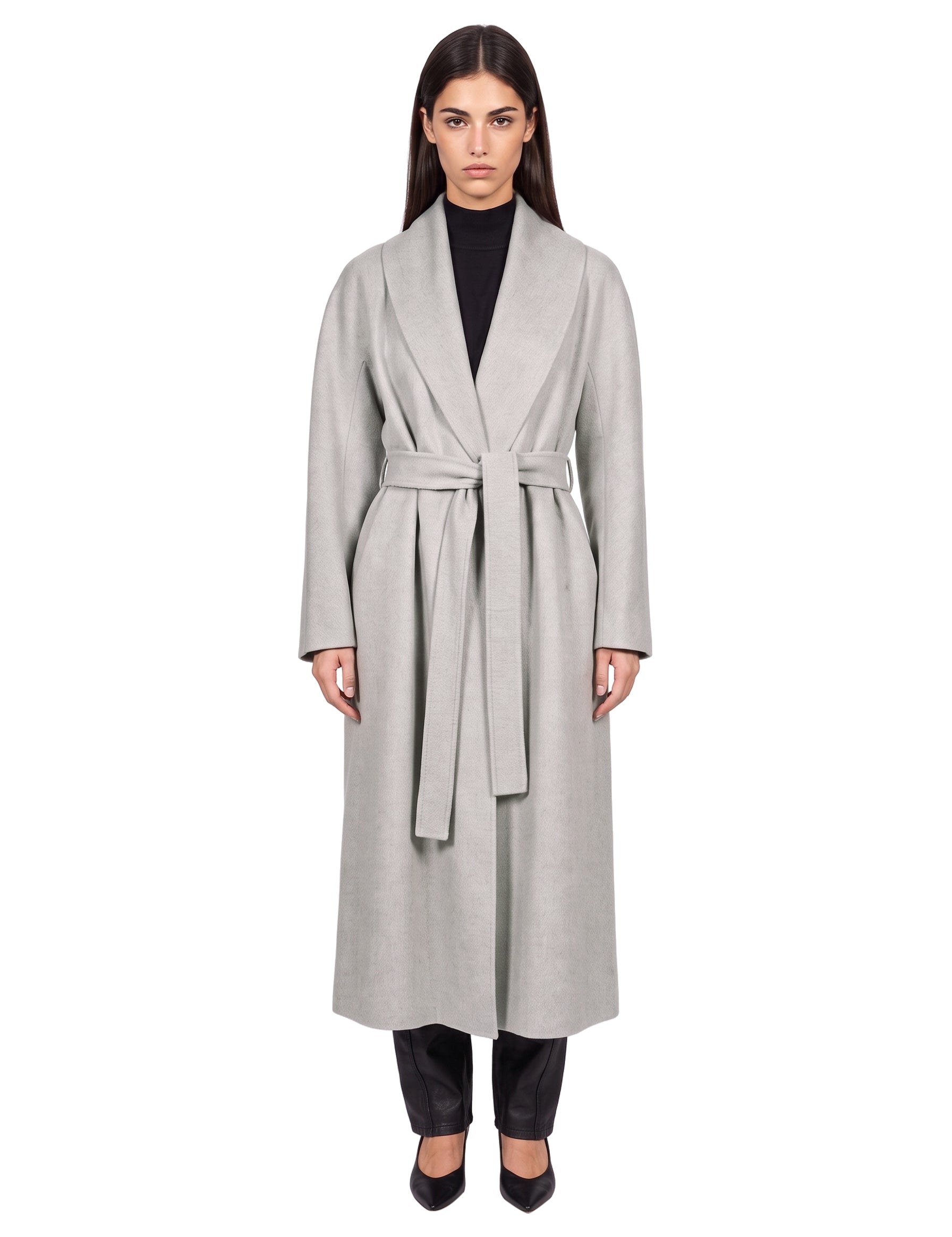 Cappotto a vestaglia Anna in grigio 