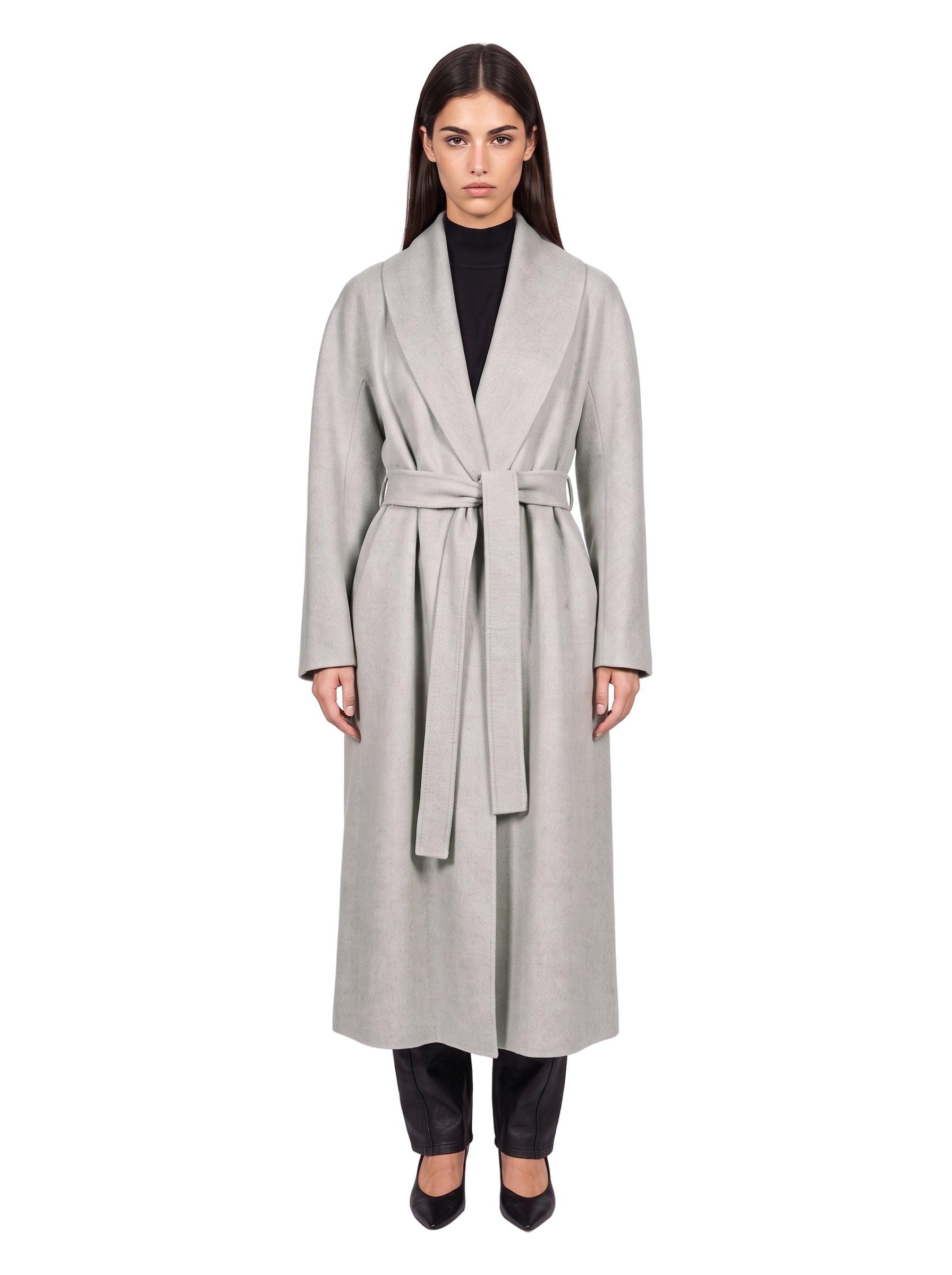 Cappotto a vestaglia Anna in grigio 
