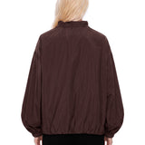 Bomber in taffetà Onde marrone 