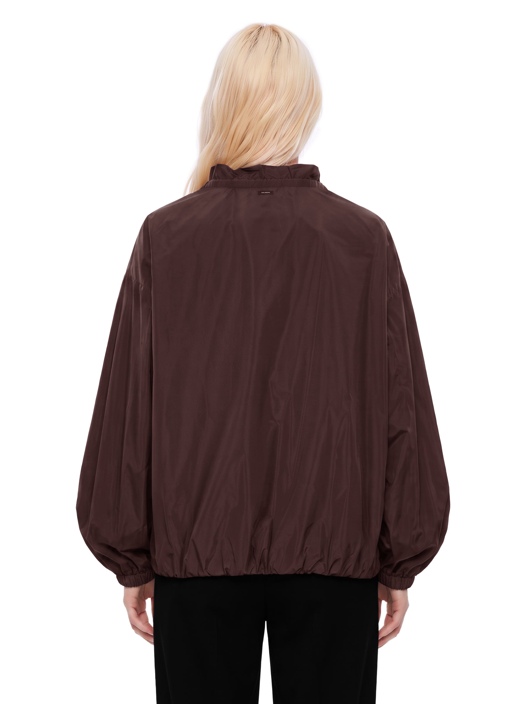 Bomber in taffetà Onde marrone 