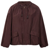 Bomber in taffetà Onde marrone 