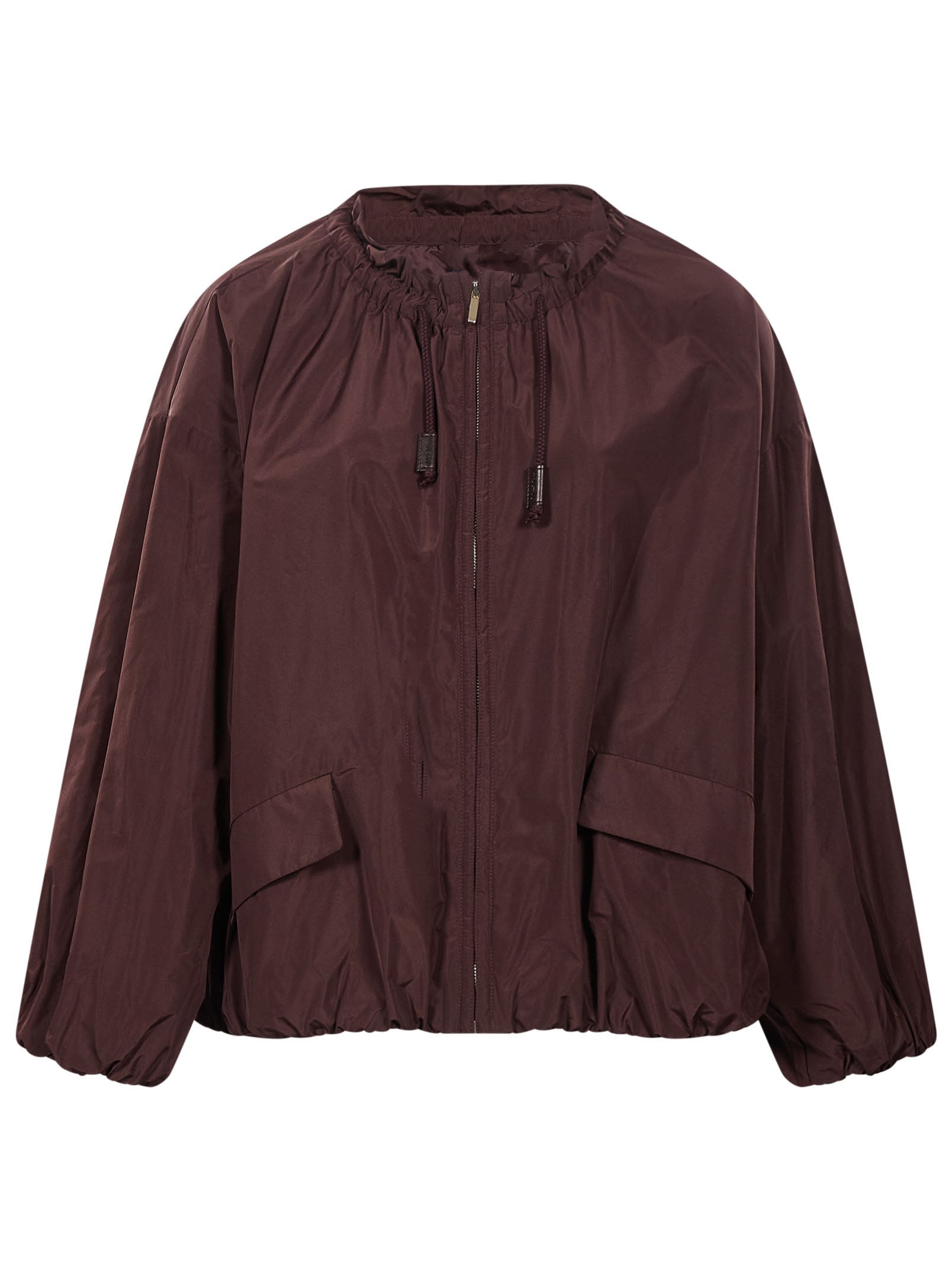 Bomber in taffetà Onde marrone 