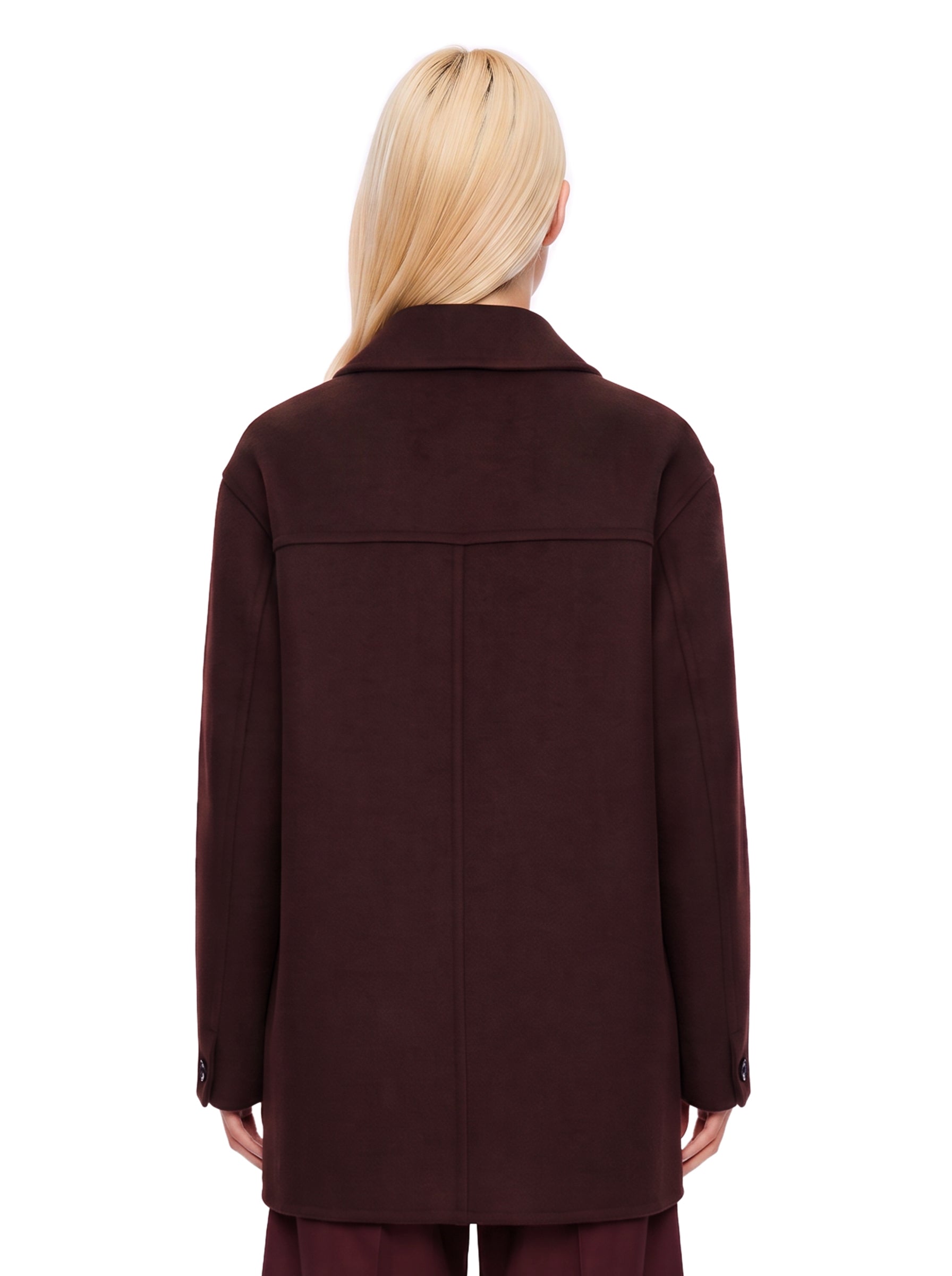 Cappotto corto Giugno in bordeaux 