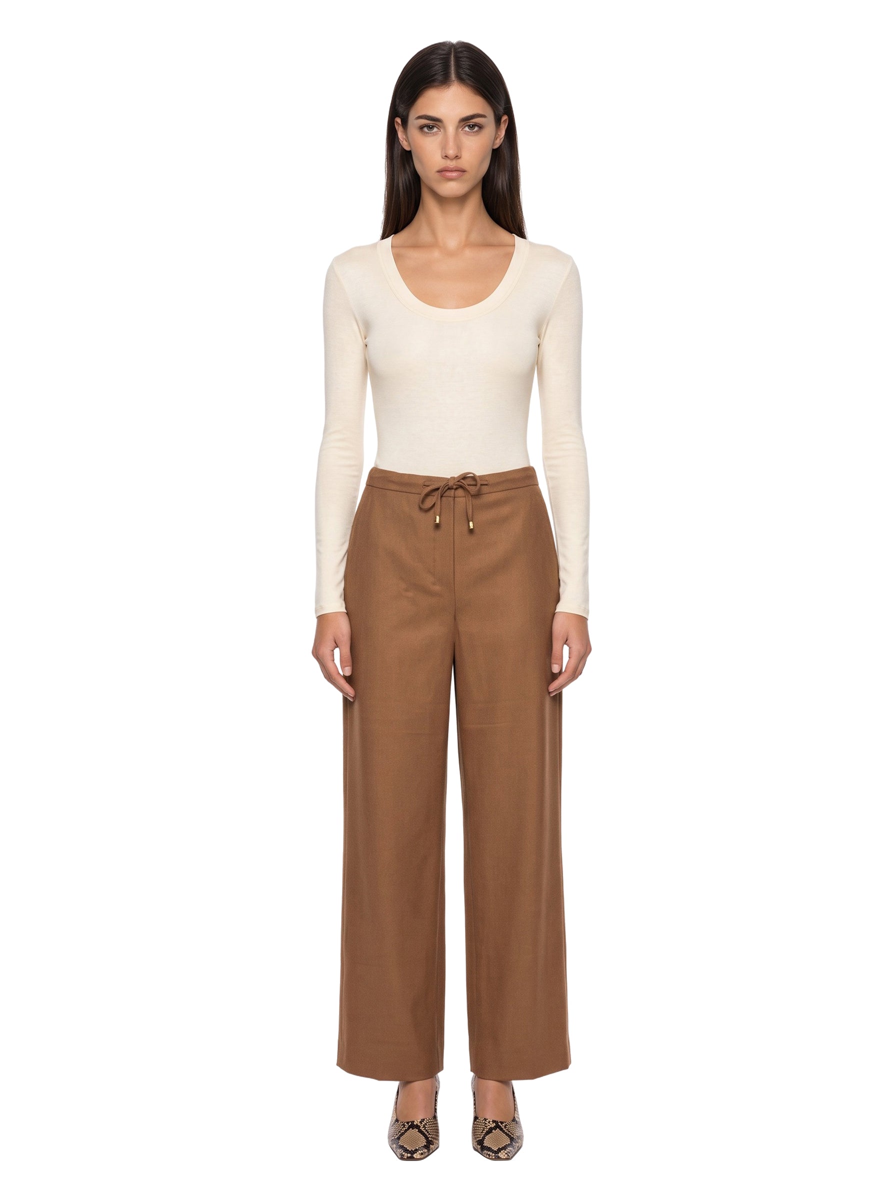 Pantalone jogging Floria in marrone 