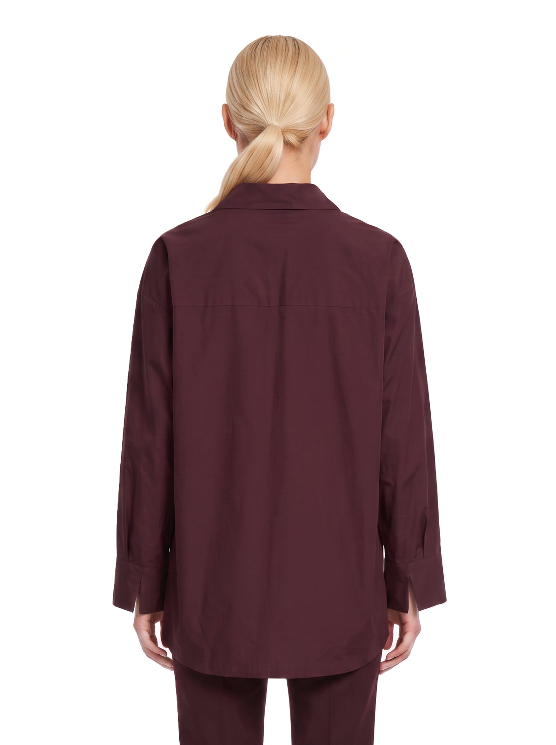 Blusa Cristel in bordeaux 