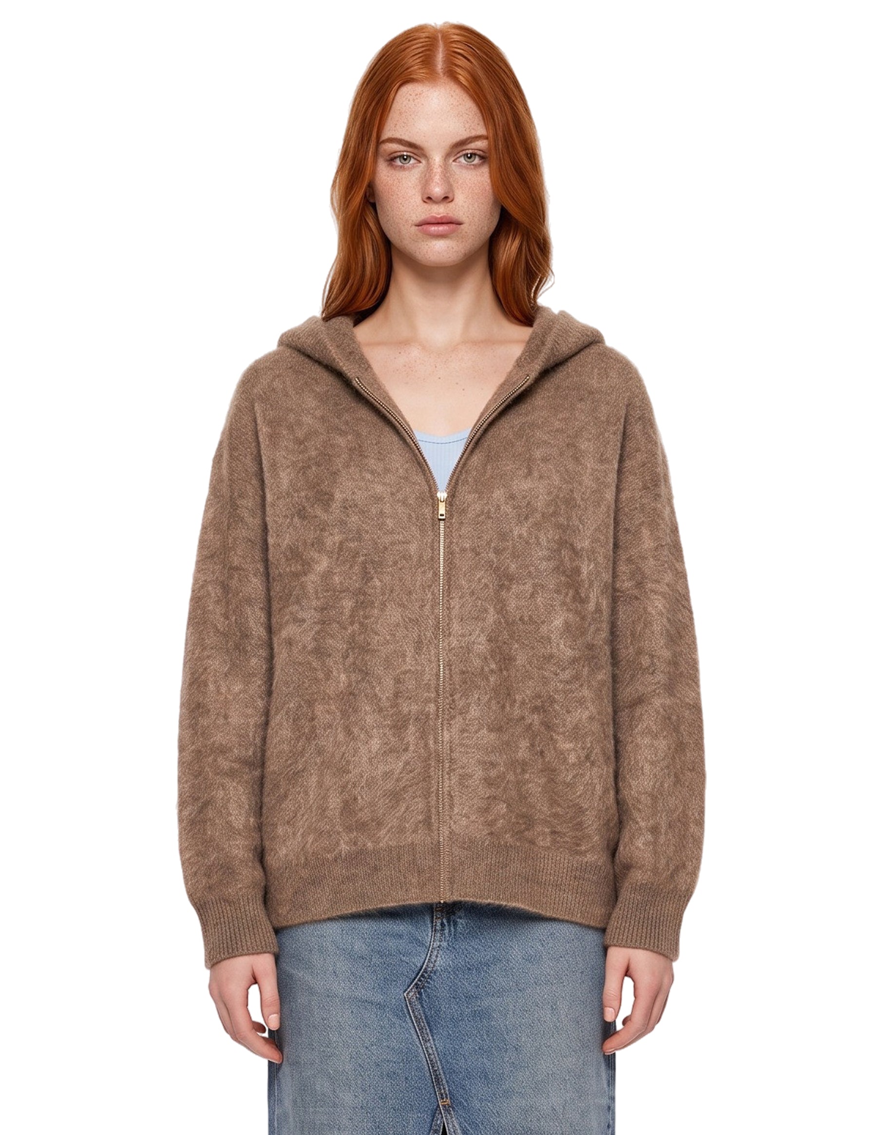 Felpa con cappuccio Anne in marrone 