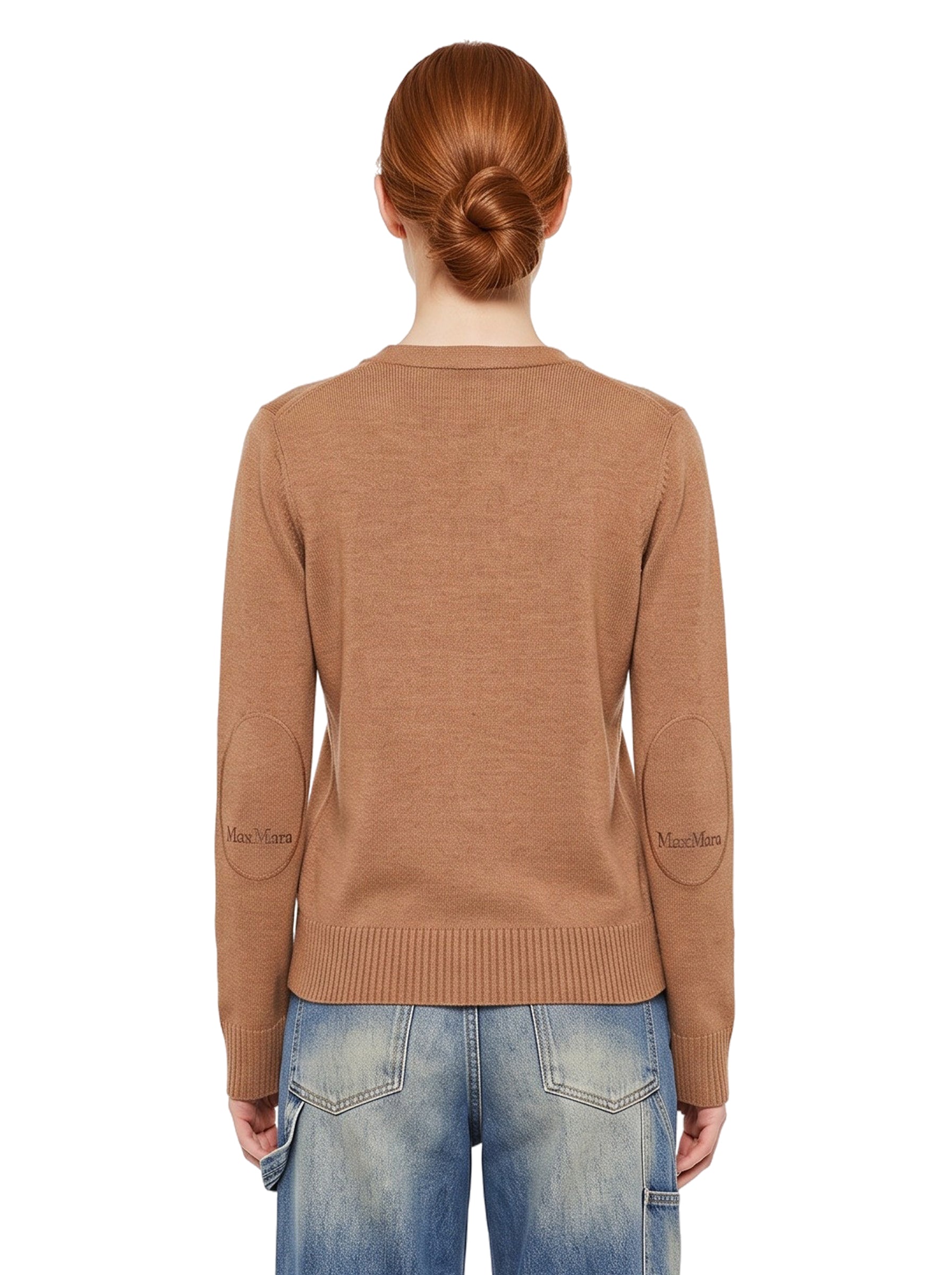 Cardigan scollo a V Apollo in beige 