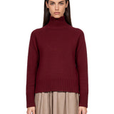 Maglia dolcevita Mantova in bordeaux 