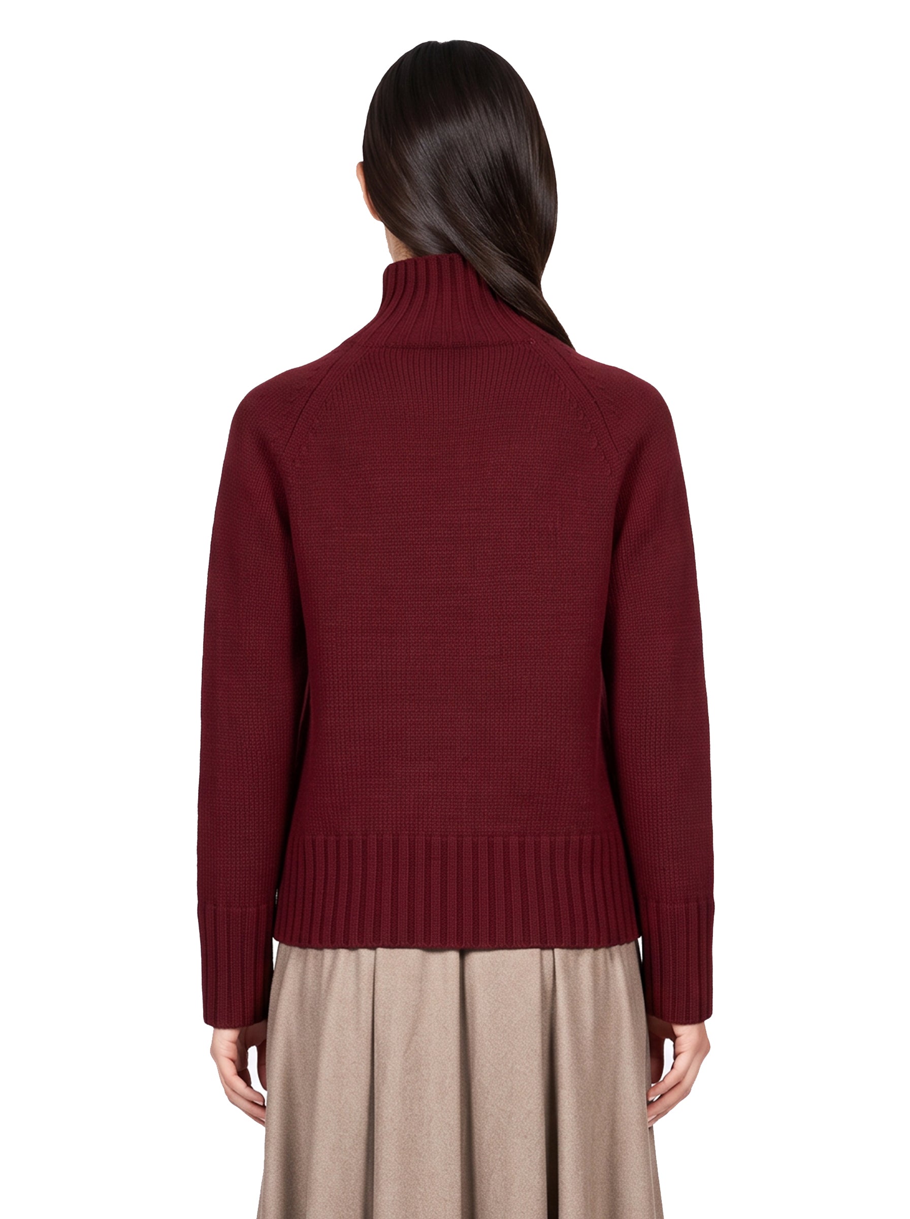Maglia dolcevita Mantova in bordeaux 