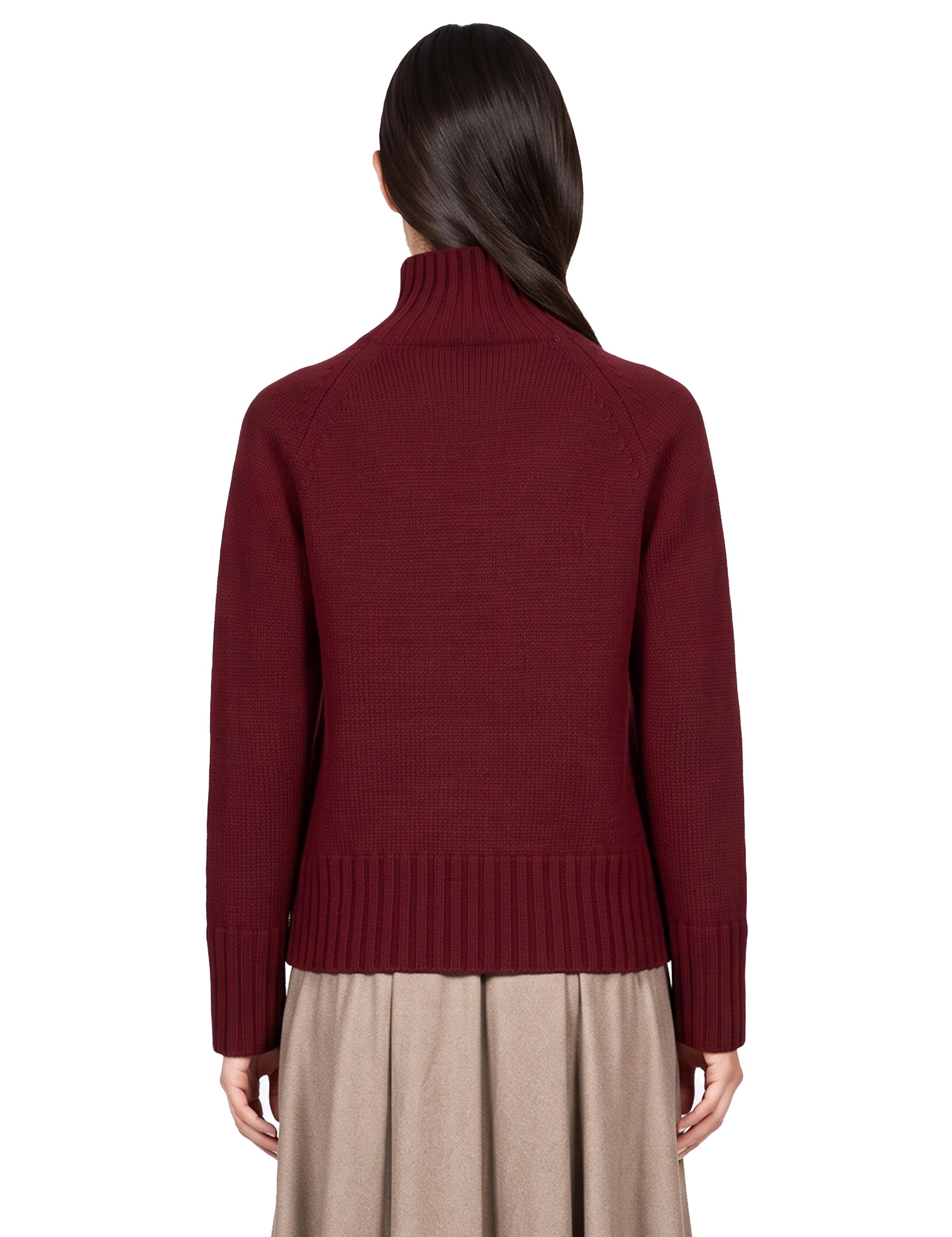 Maglia dolcevita Mantova in bordeaux 