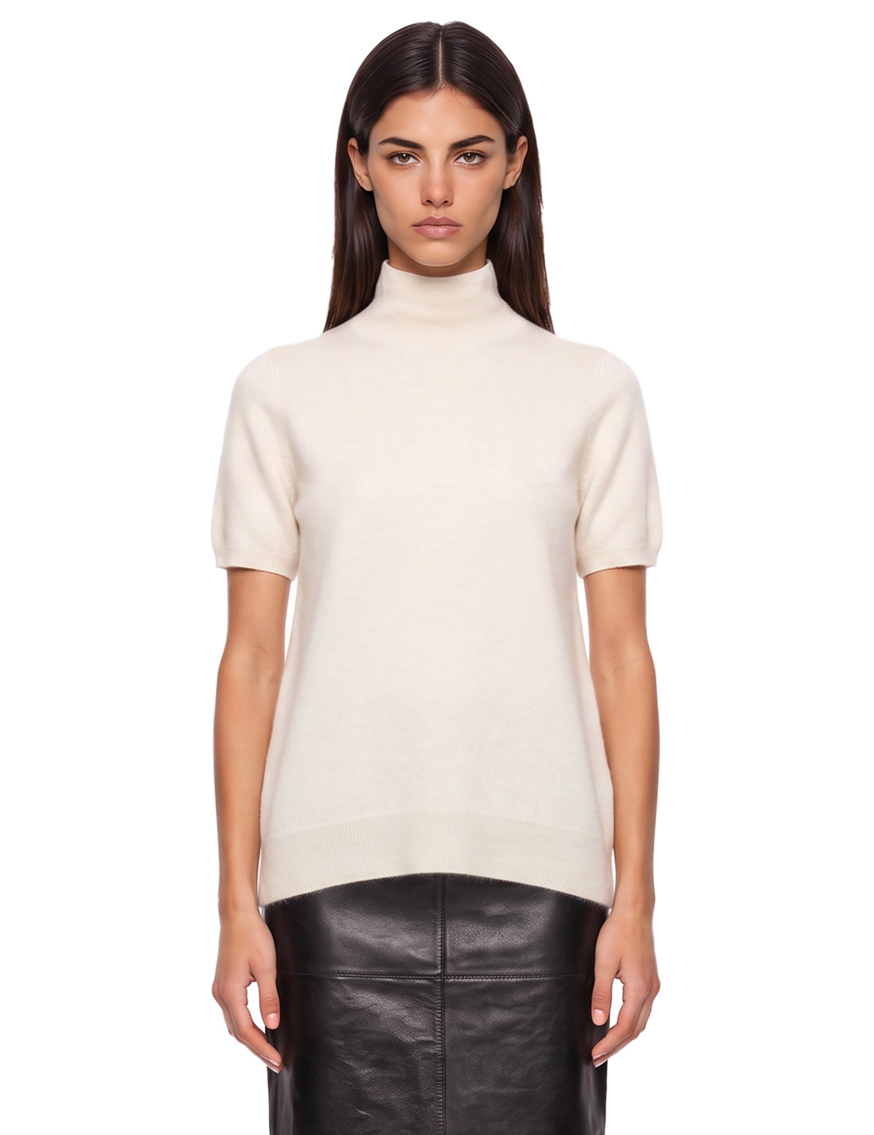 Pullover collo alto Buono in avorio 