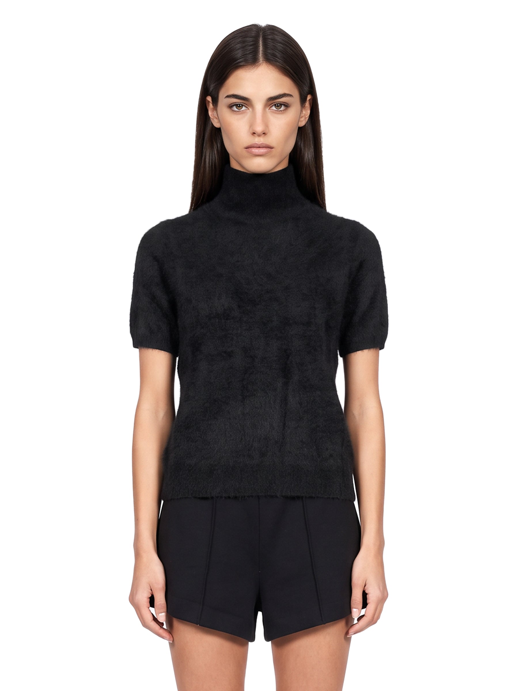 Pullover collo alto Buono in nero 