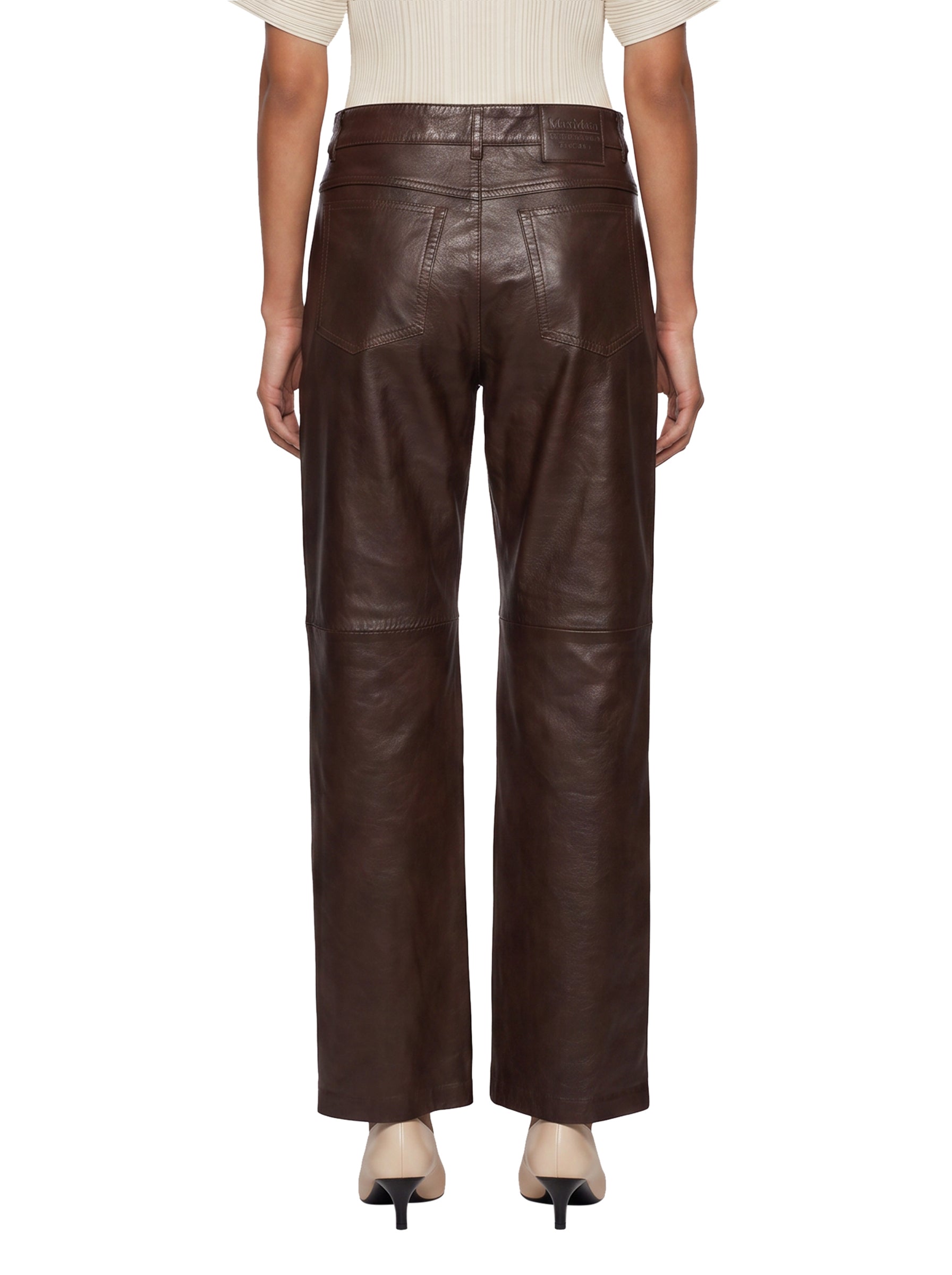 Pantaloni Pesca in marrone 