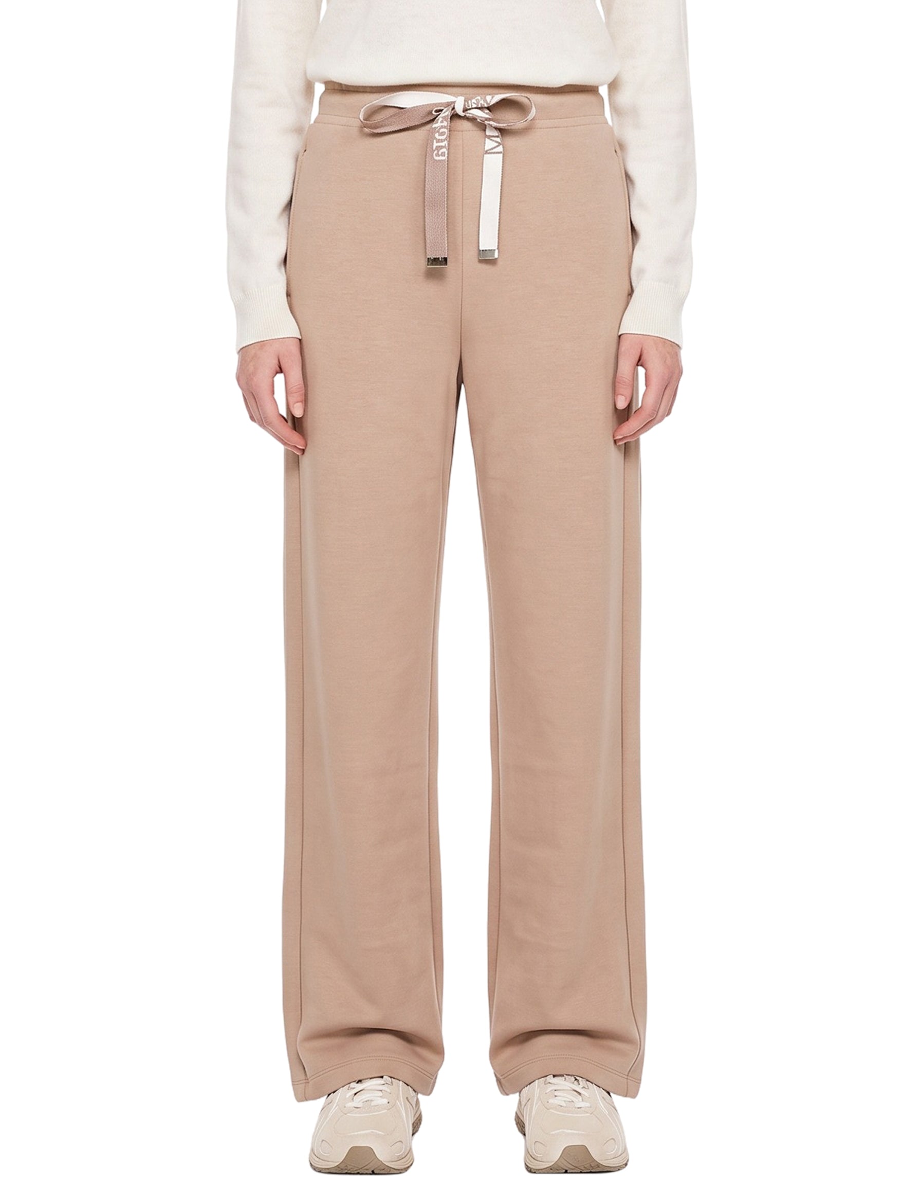 Pantaloni Bali con coulisse in beige 