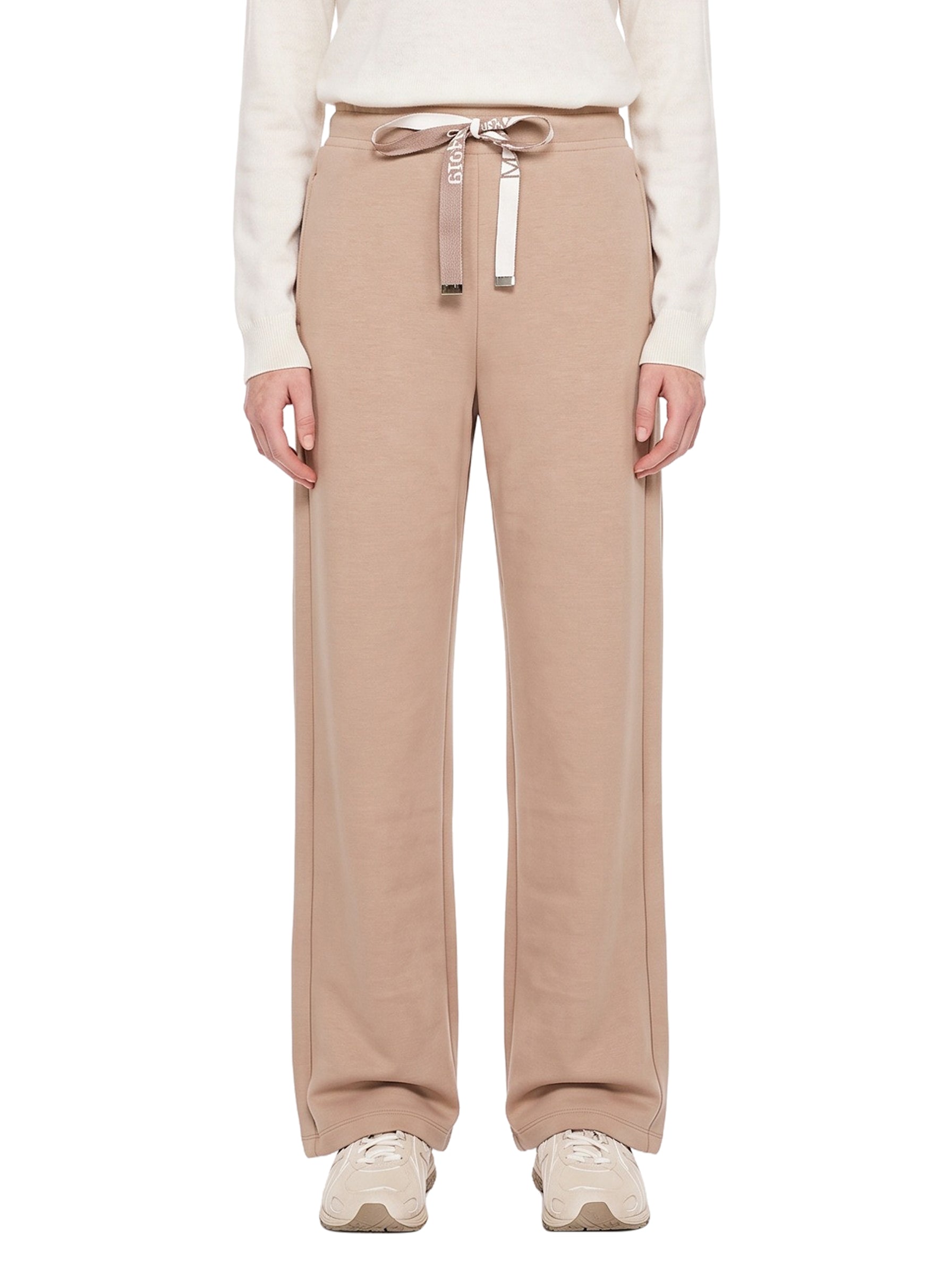 Pantaloni Bali con coulisse in beige 