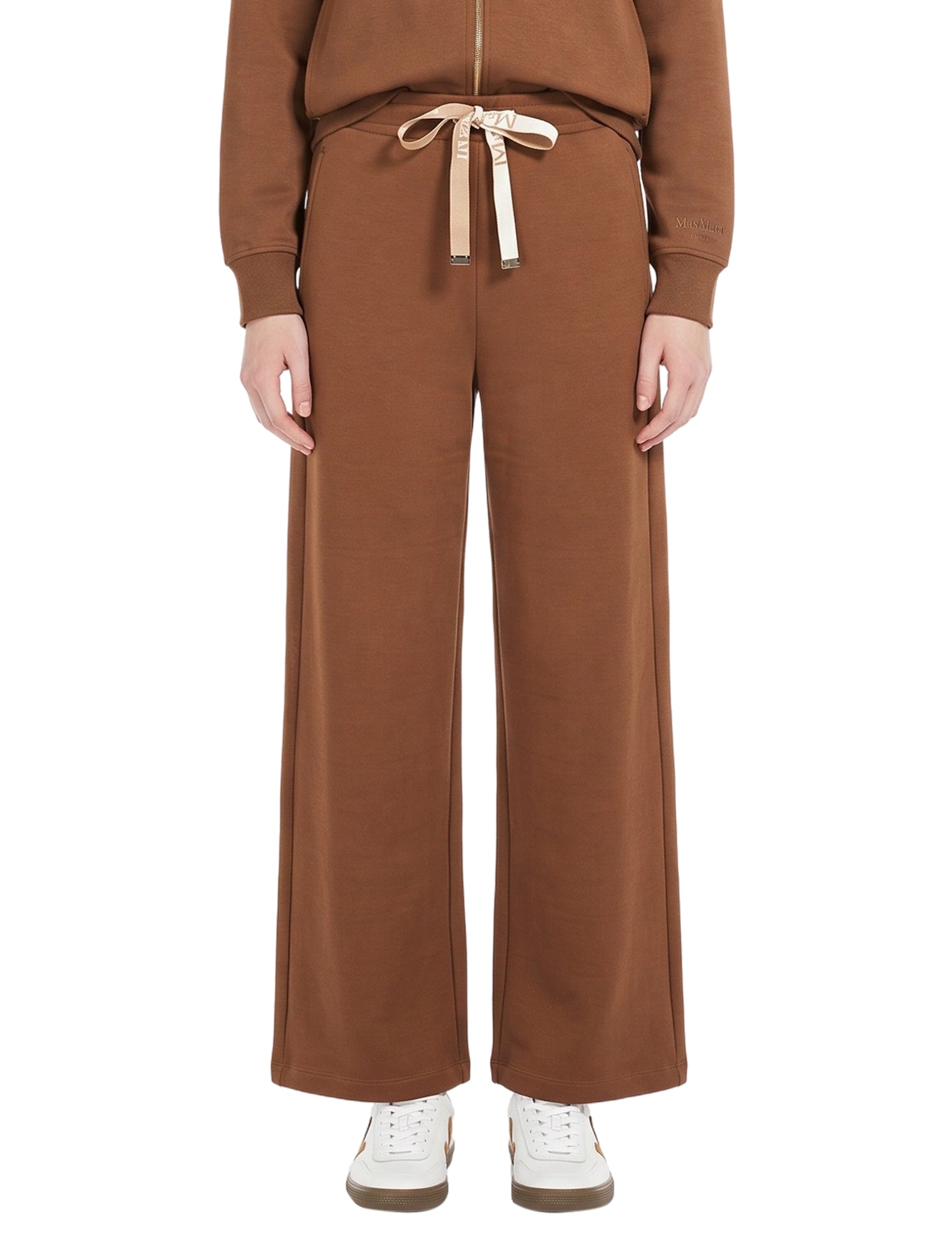 Pantaloni Bali con coulisse in marrone 