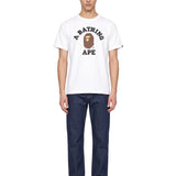 T-shirt College in bianco 