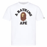 T-shirt College in bianco 