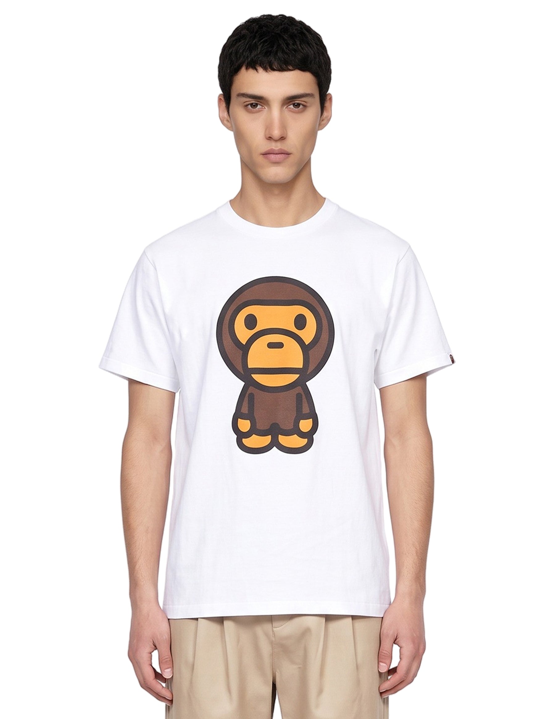 T-shirt College in bianco 