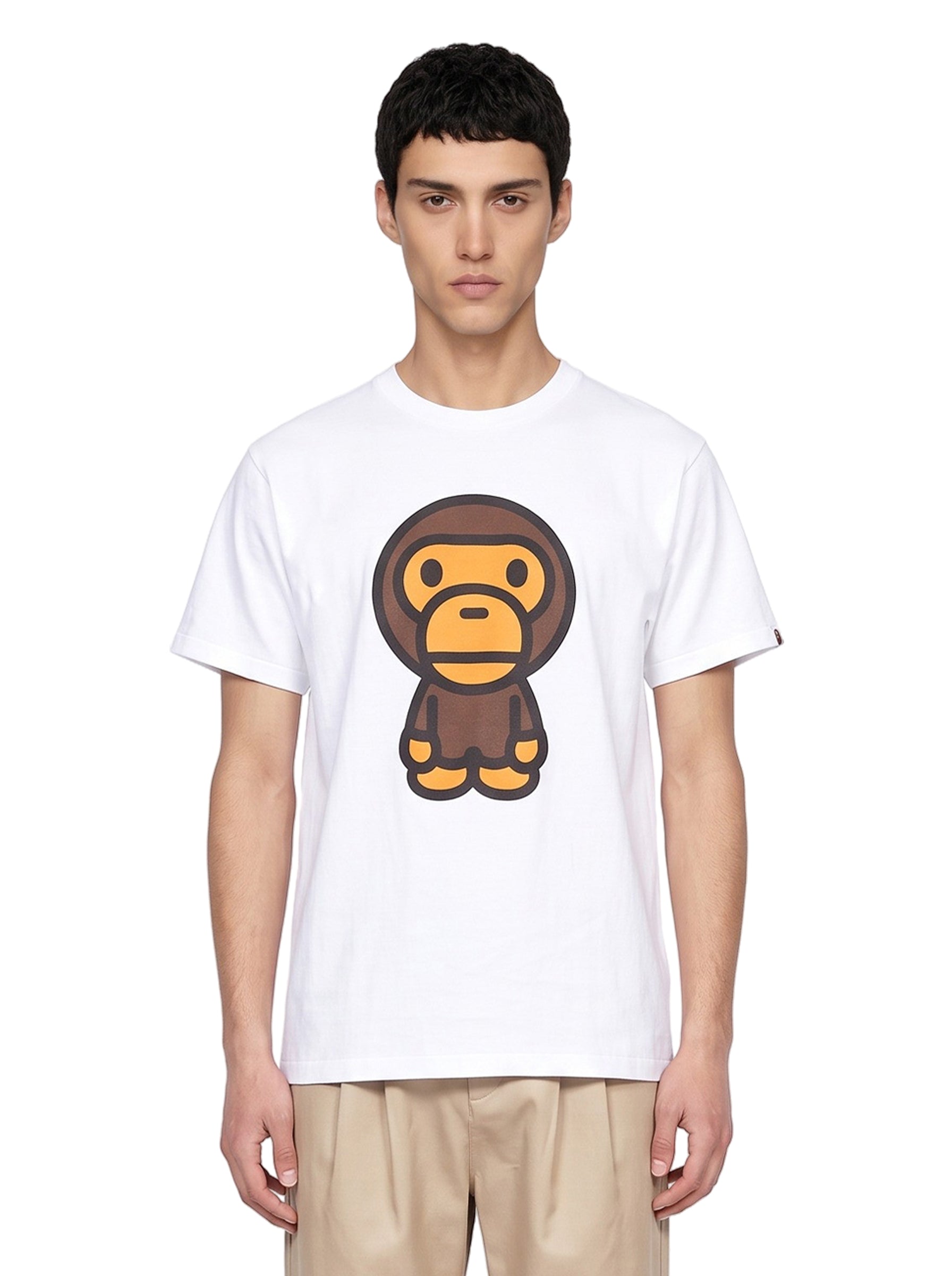 T-shirt College in bianco 