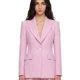 Blazer monopetto in rosa 