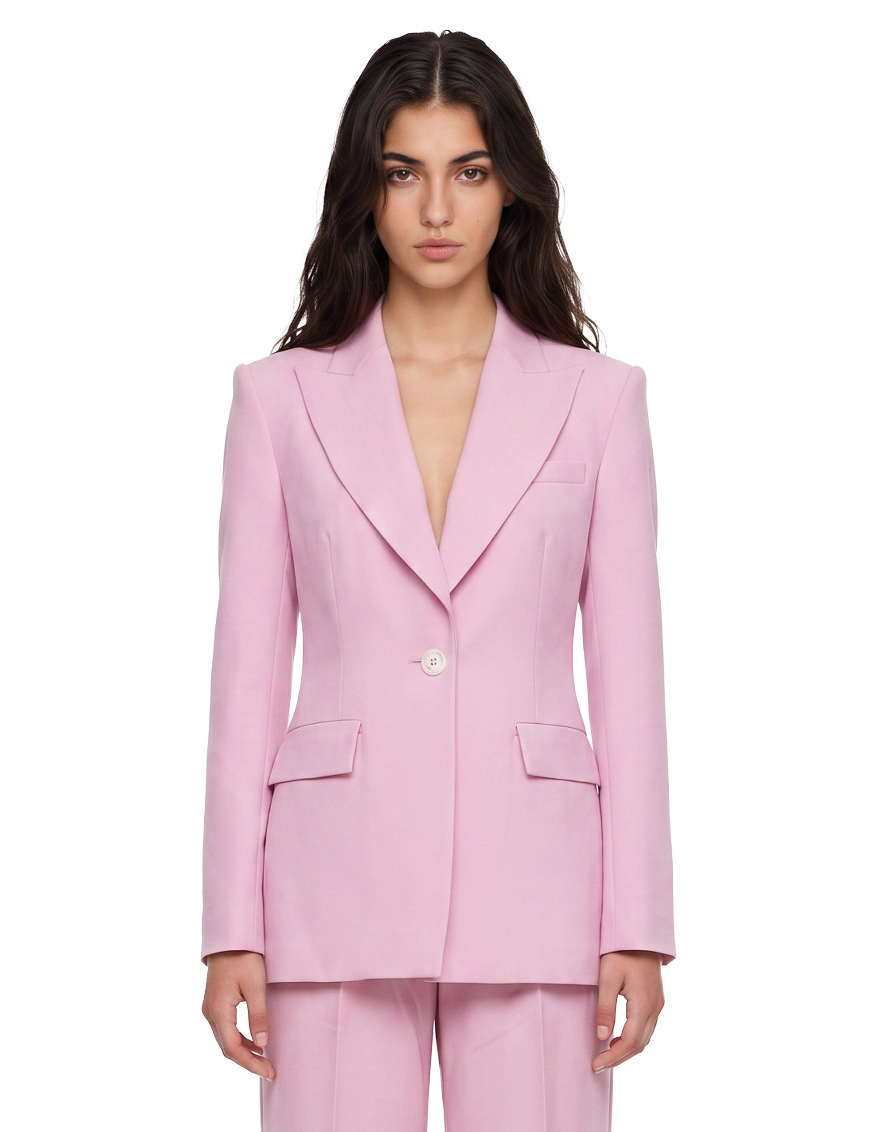 Blazer monopetto in rosa 