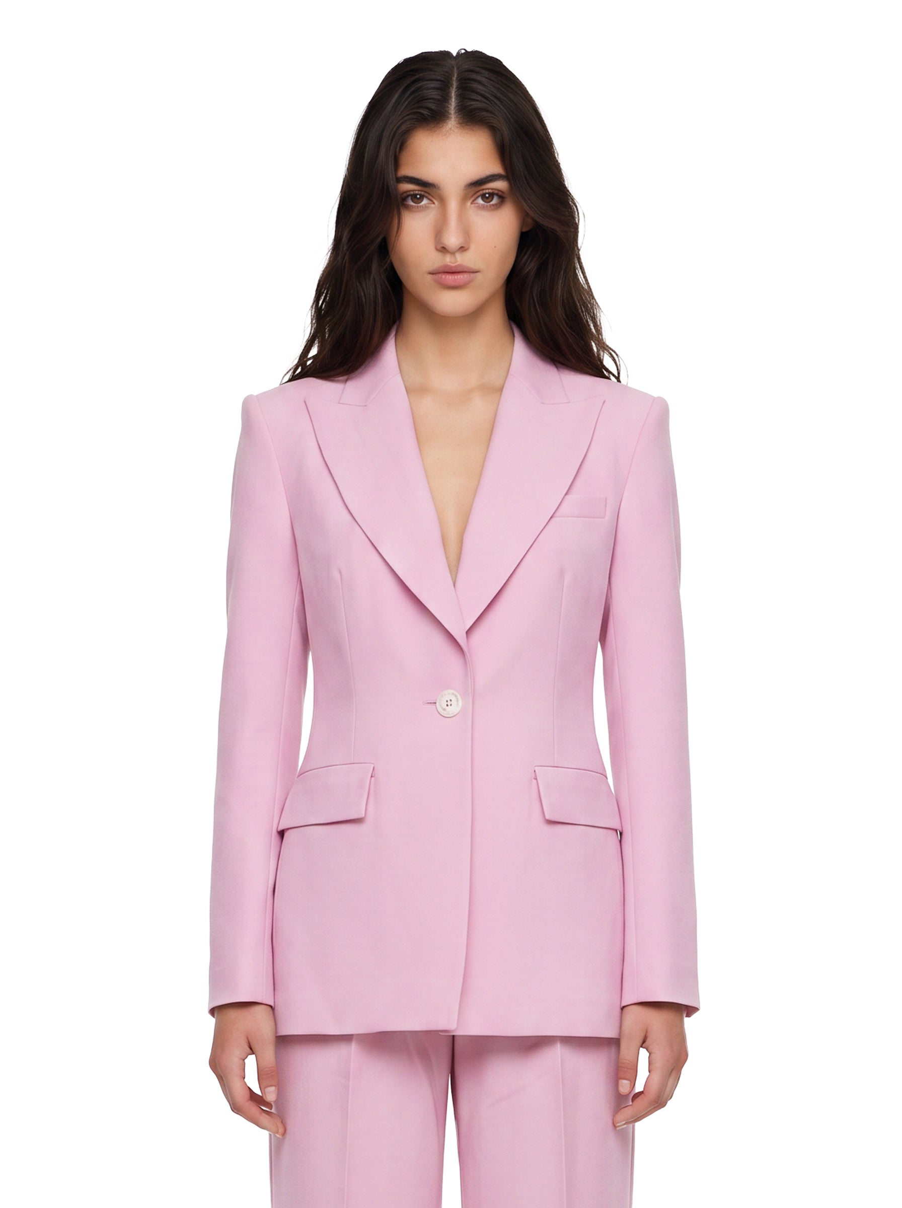 Blazer monopetto in rosa 