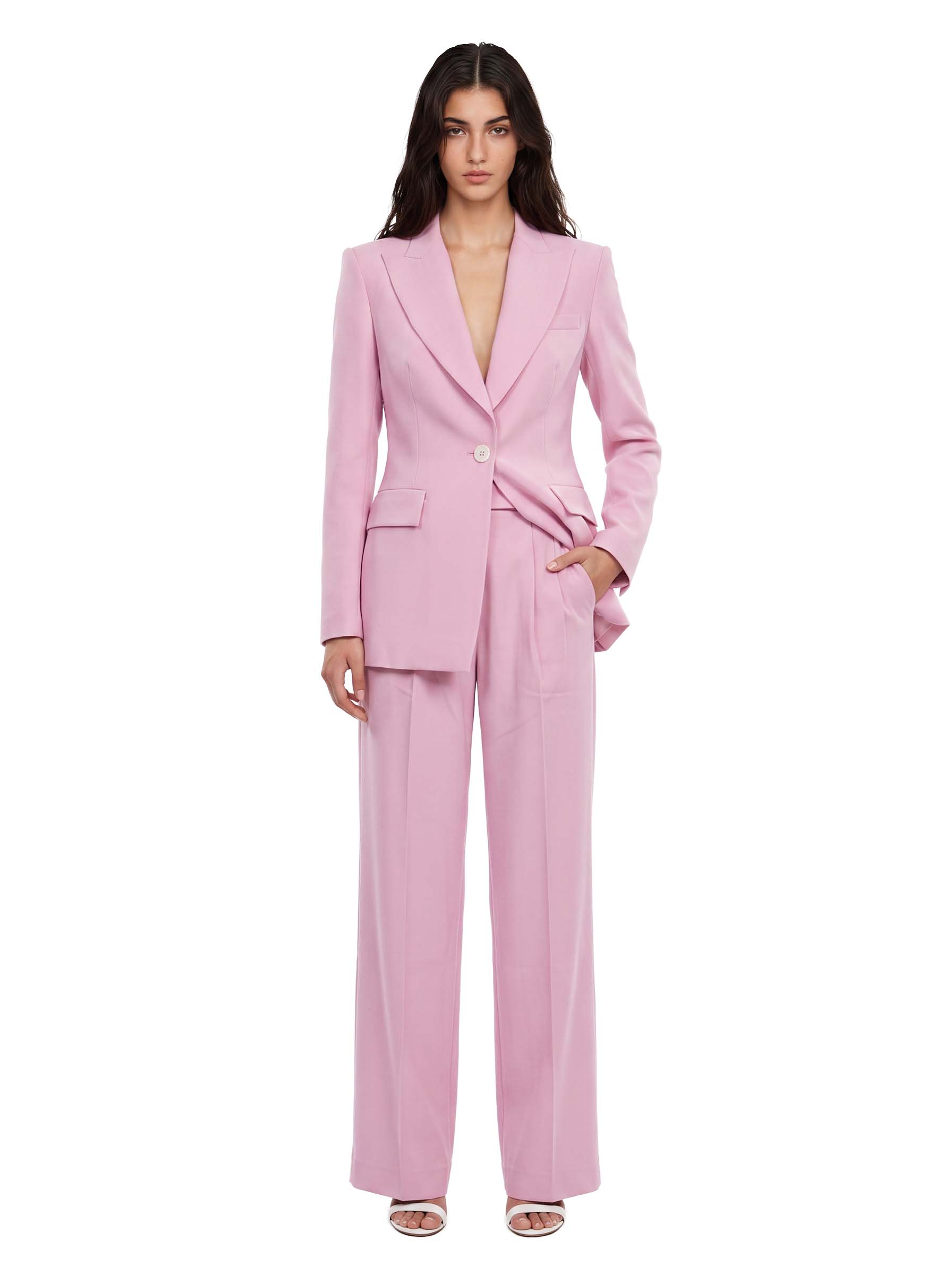 Blazer monopetto in rosa 
