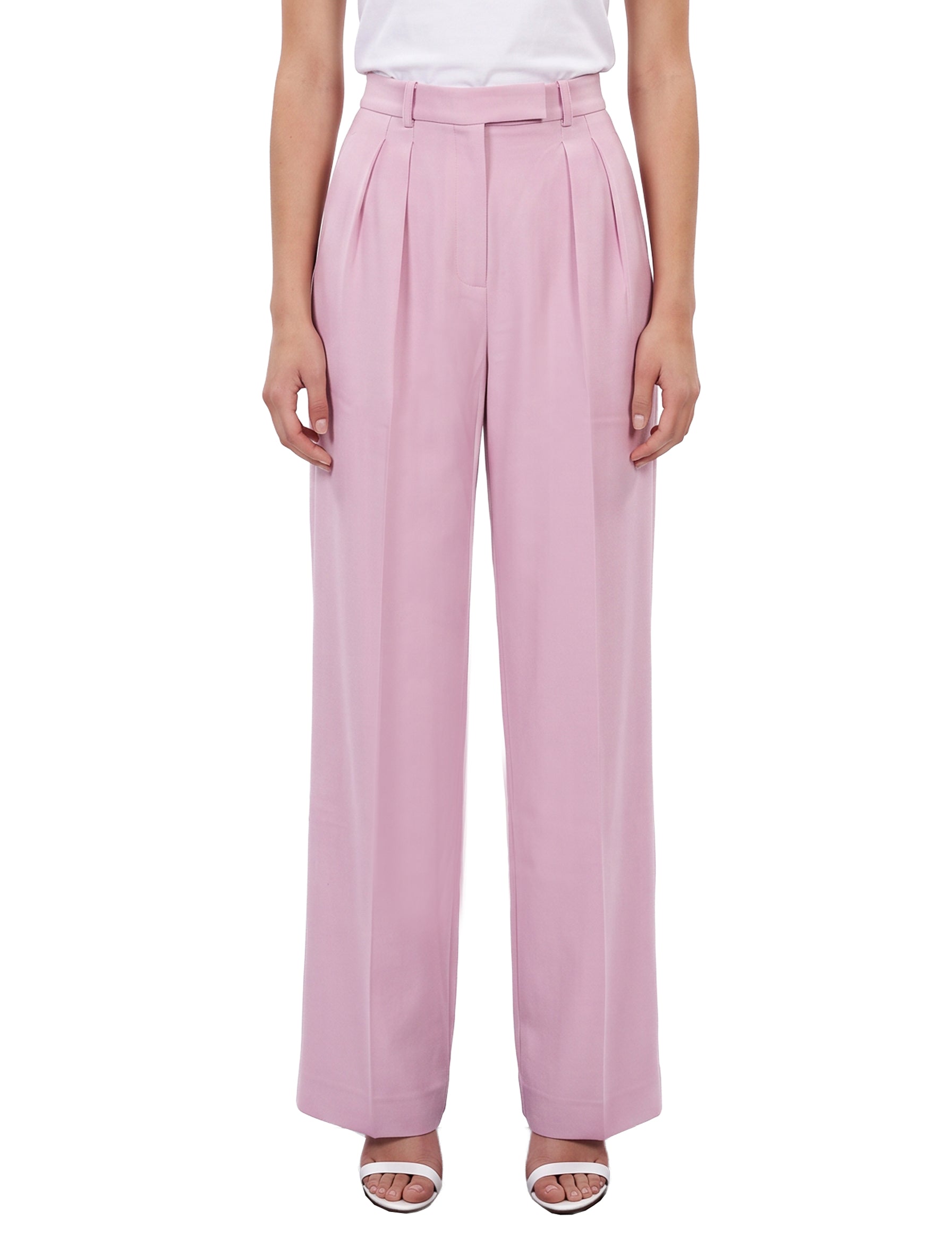 Pantaloni sartoriali in rosa 