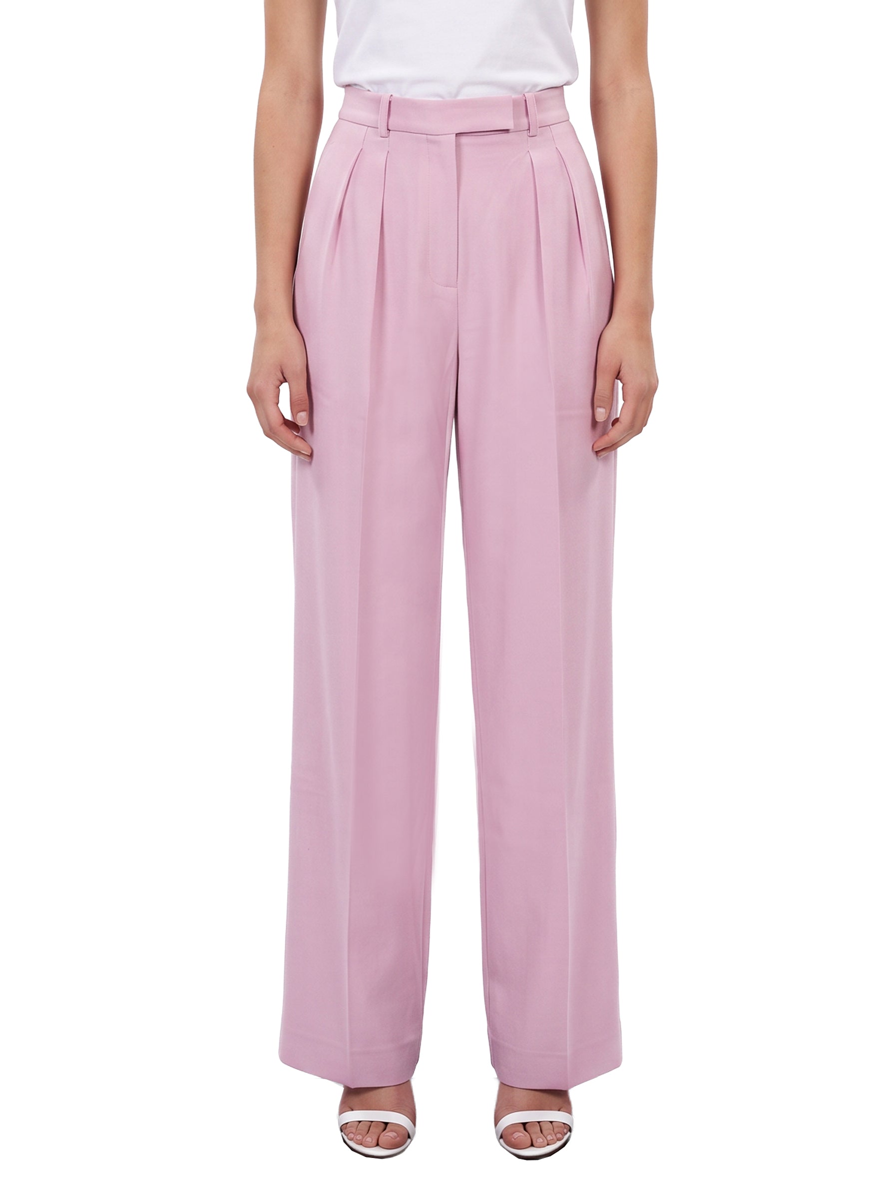 Pantaloni sartoriali in rosa 