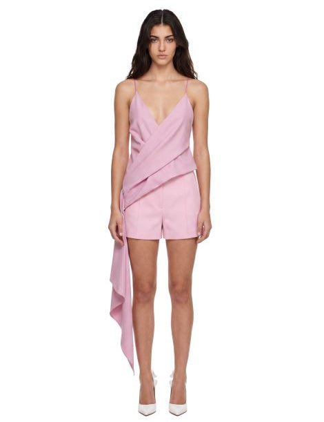 Top incrociato in rosa 