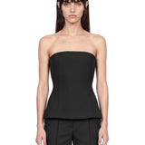 Top corsetto in nero 