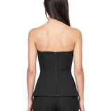 Top corsetto in nero 