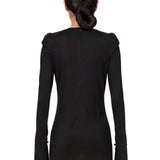 Abito mini drappeggiato in nero 