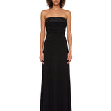 Abito bustier lungo in nero 