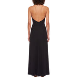 Abito bustier lungo in nero 