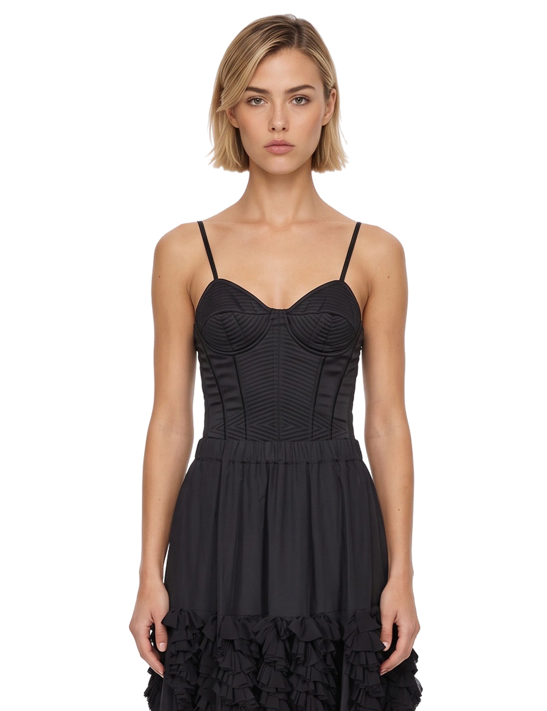 Body satin in nero 