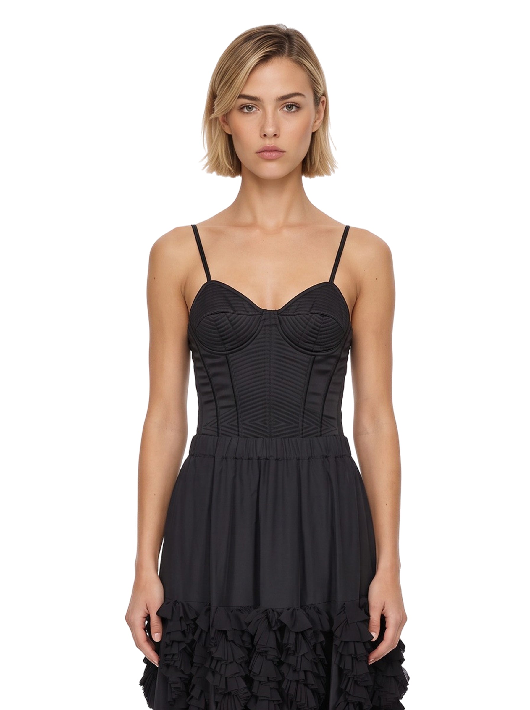 Body satin in nero 