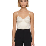 Body satin in avorio 