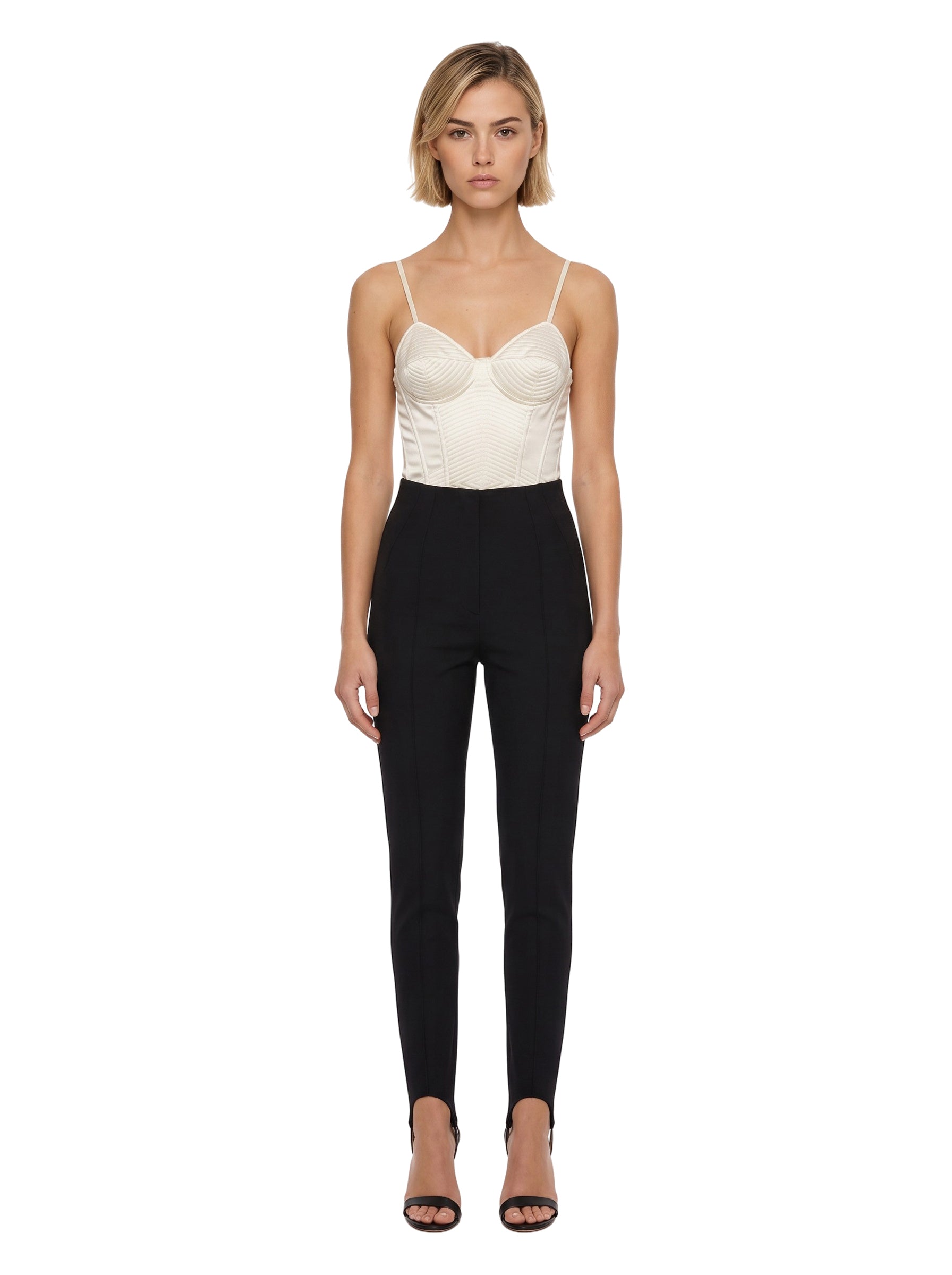 Body satin in avorio 
