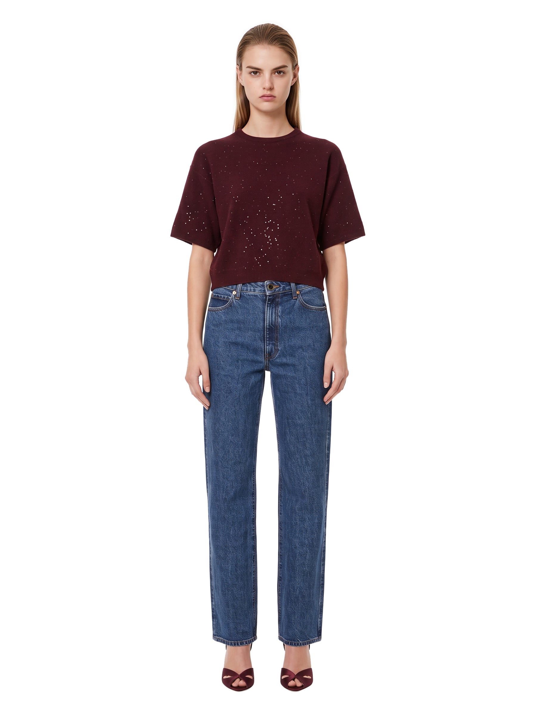 Maglia Lucilla in bordeaux 